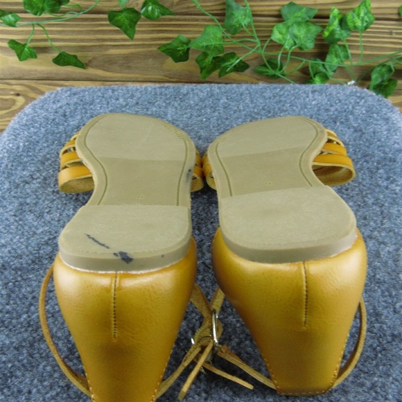 Old Navy Women Ankle Strap Sandal‎ Shoes Orange Synthetic Size 9 Medium - Picture 9 of 9